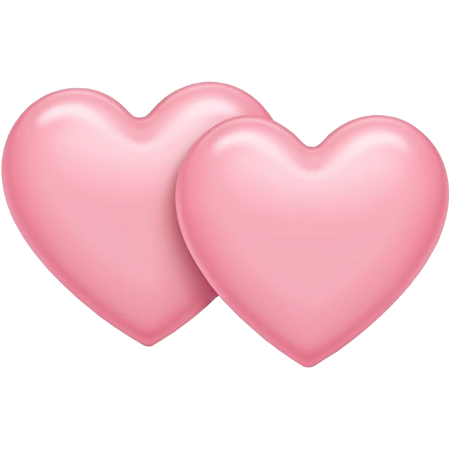 two pastel pink hearts emoji
