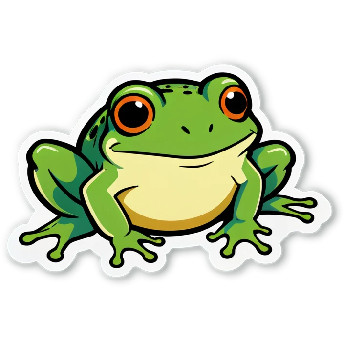 Frog funny emoji
