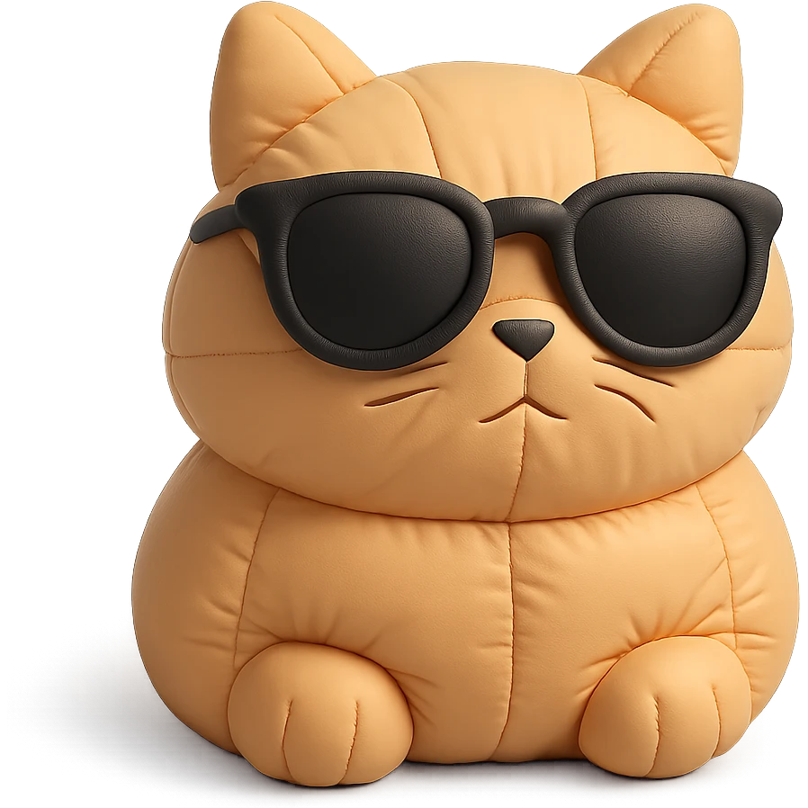 Cat wearing sunglasses emoji