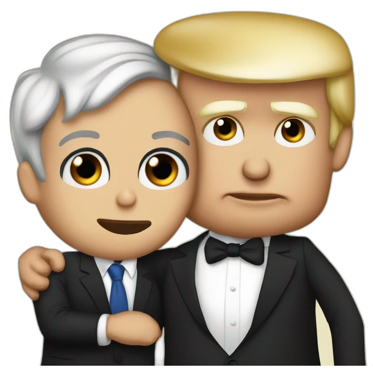 Emannuel macron bisou trump emoji