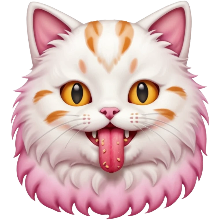 cat eating meet emoji