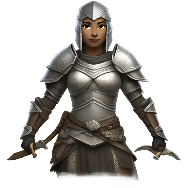 Skyrim female with sword  emoji
