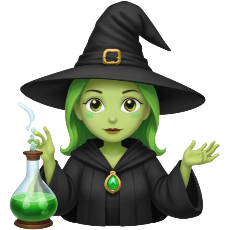 green witch cooking potion emoji