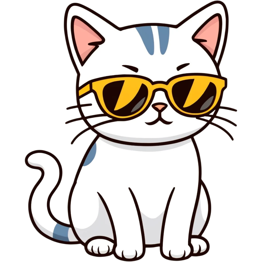 Cat with sunglasses emoji