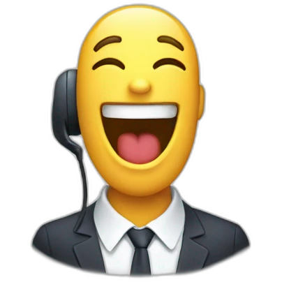 Phonecall laughing emoji