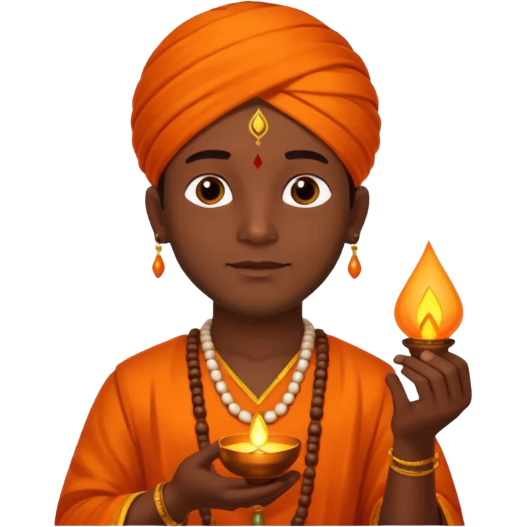 diwali man with diwali emoji