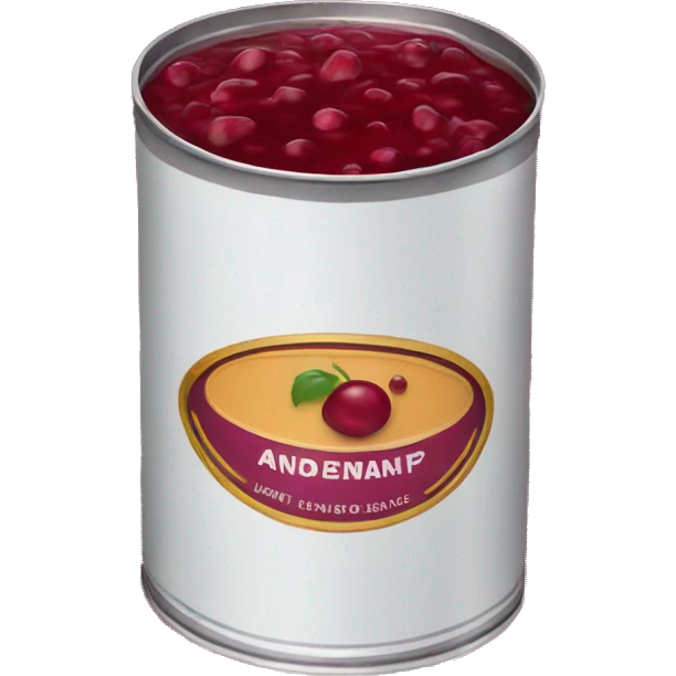 Cranberry sauce that holds the shape of the can emoji