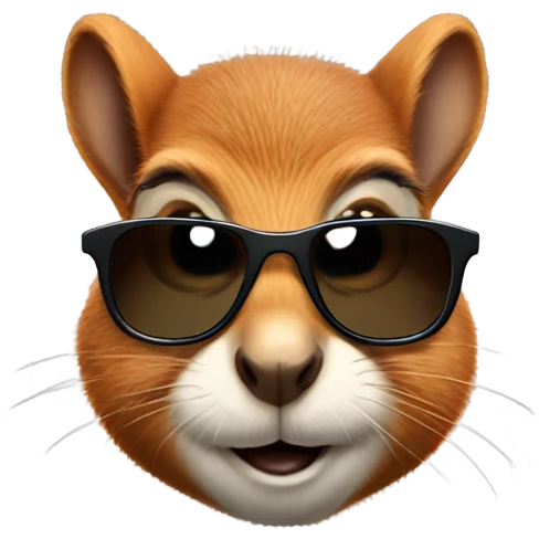 squirrel with sunglasses emoji