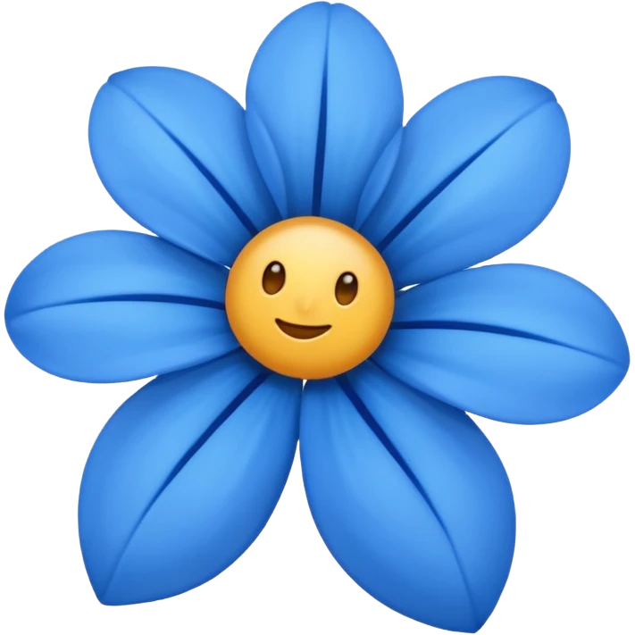blue flower emoji