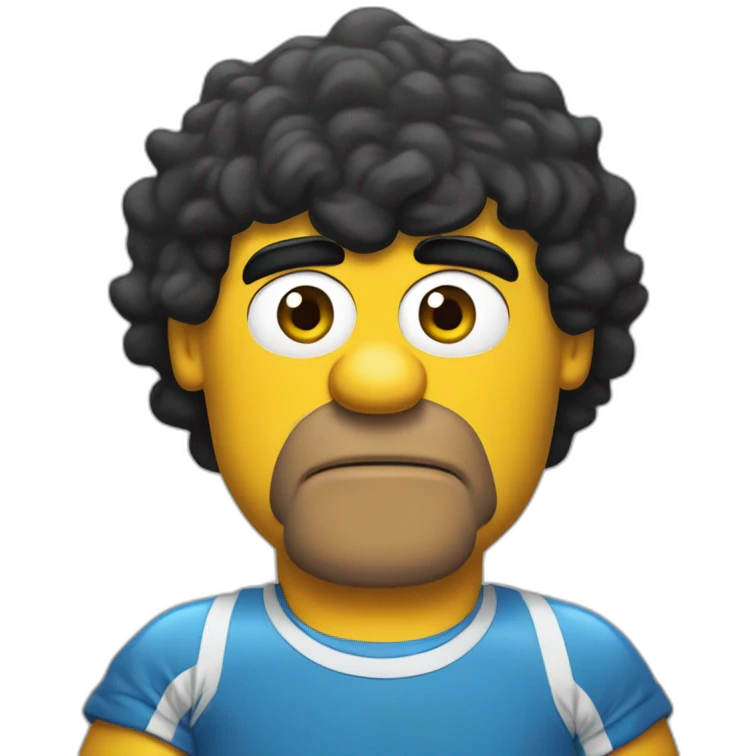 diego maradona and homer simpson emoji