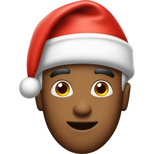 A guy in a Santa hat emoji