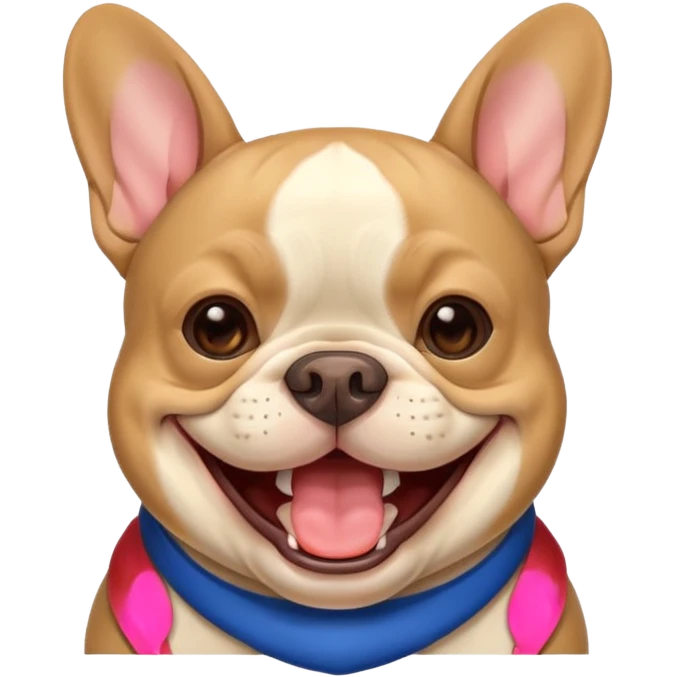 Frenchie laughing emoji