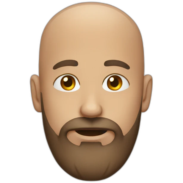 bald guy with brown beard emoji