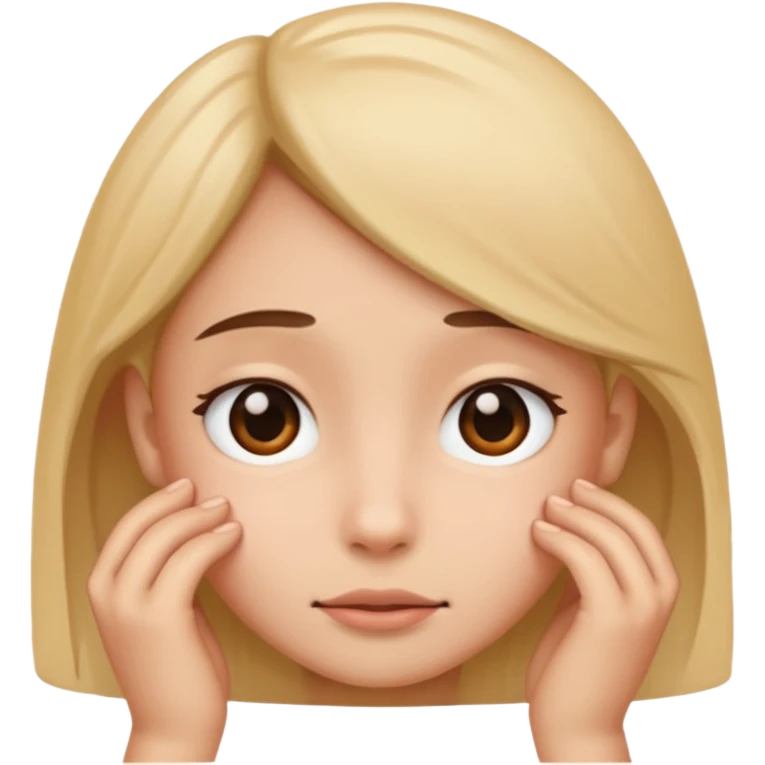 Face being shy emoji