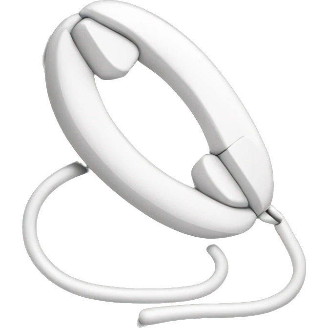 white color telephone receiver emoji