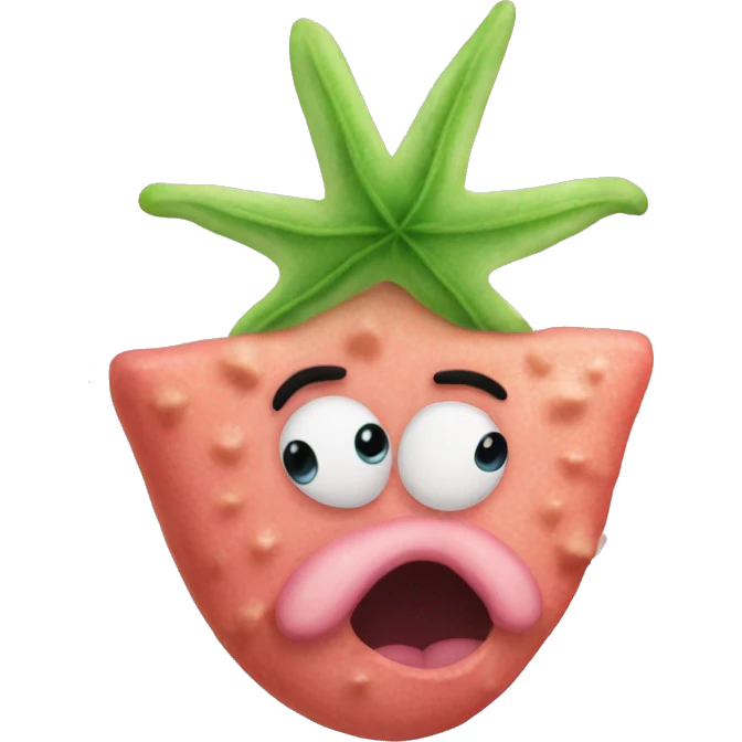 patrick star mouth watering emoji