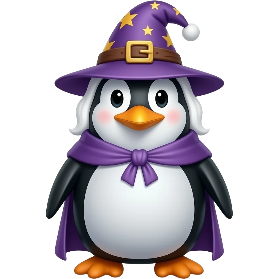 Penguin Wizard emoji