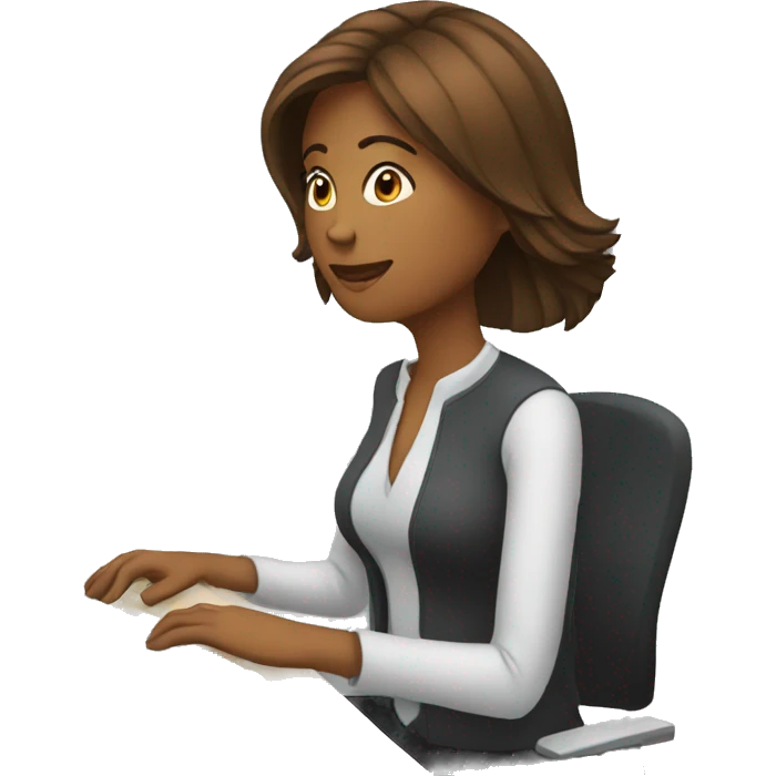 woman at the computer emoji