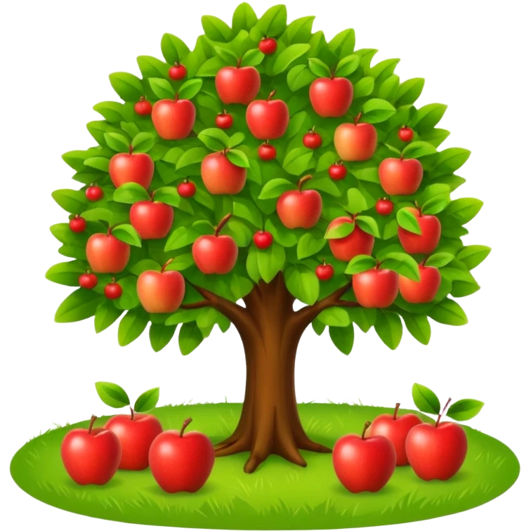summer tree with apples emoji