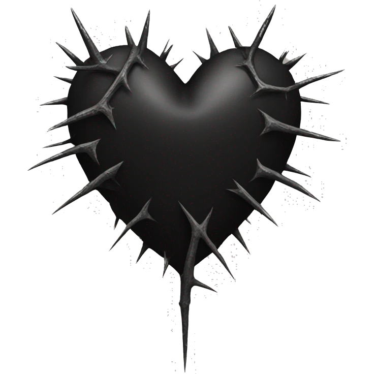 Black heart with thorns emoji