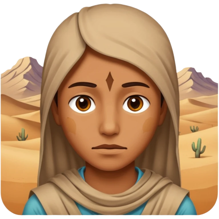 person living in desert just face emoji