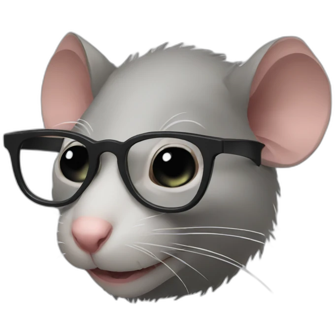 Rat lunettes emoji