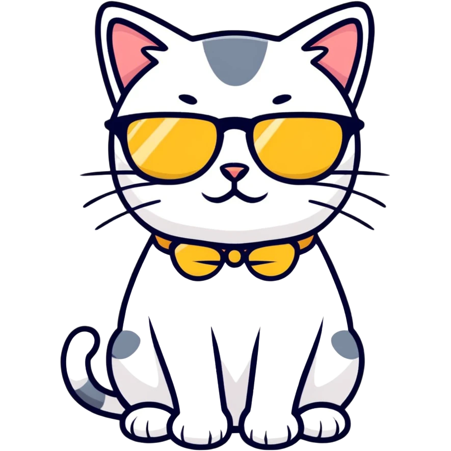 Cat with sunglasses emoji