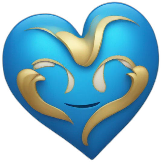 Heart blue emoji
