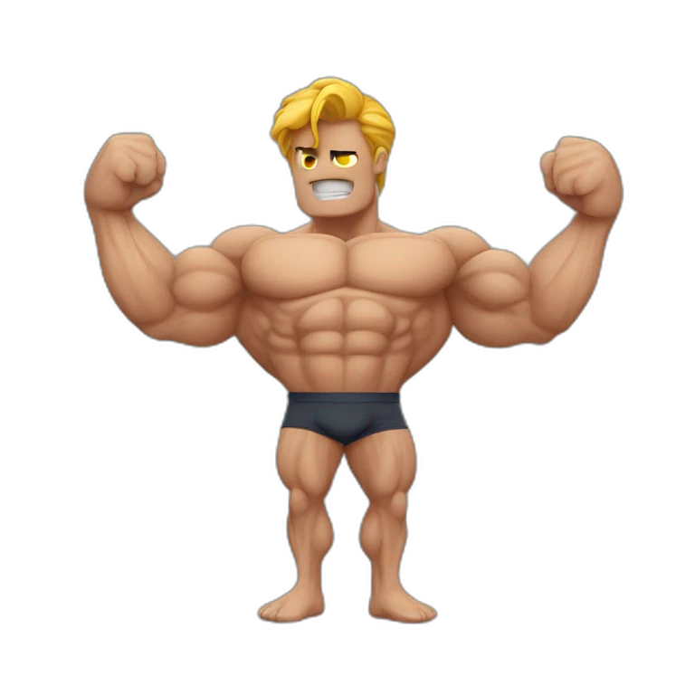 Un coeur avec des bras musclé emoji