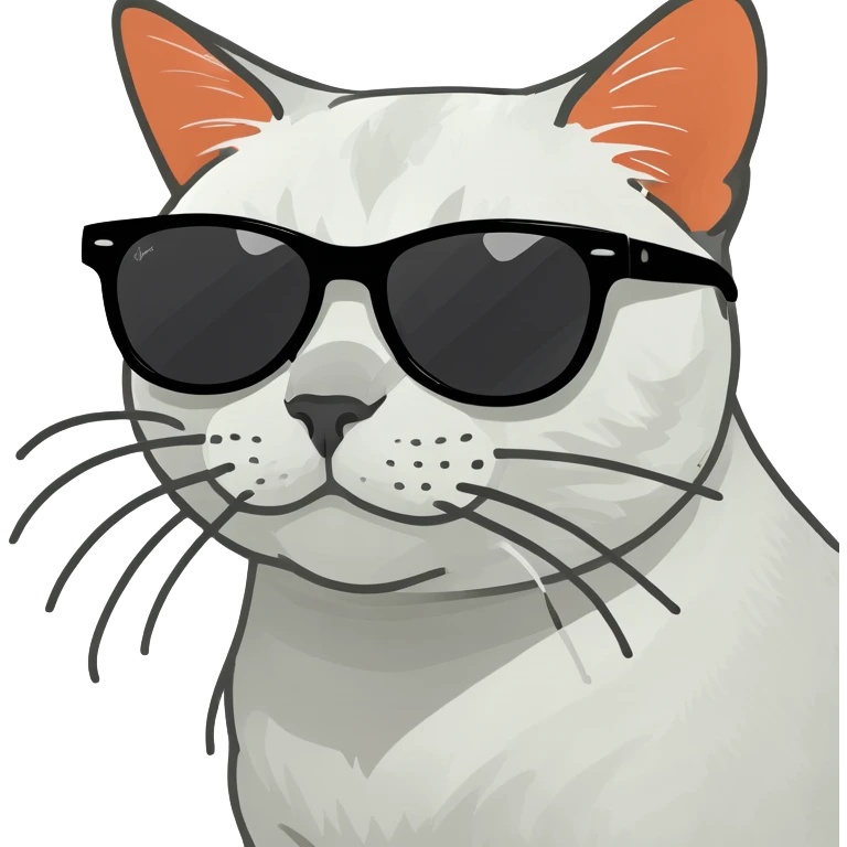 Cat with sunglasses emoji