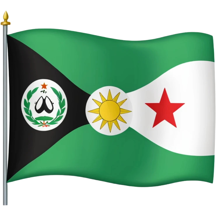 Just do a simple flag I want to put in my bio. Have u seen the panjshir flag do that it’s not in the emojis but make it exactly like the picture don’t add anything else. something on the middle search it up and make it in a shape of flag like the emojis no it’s goes like green on  emoji