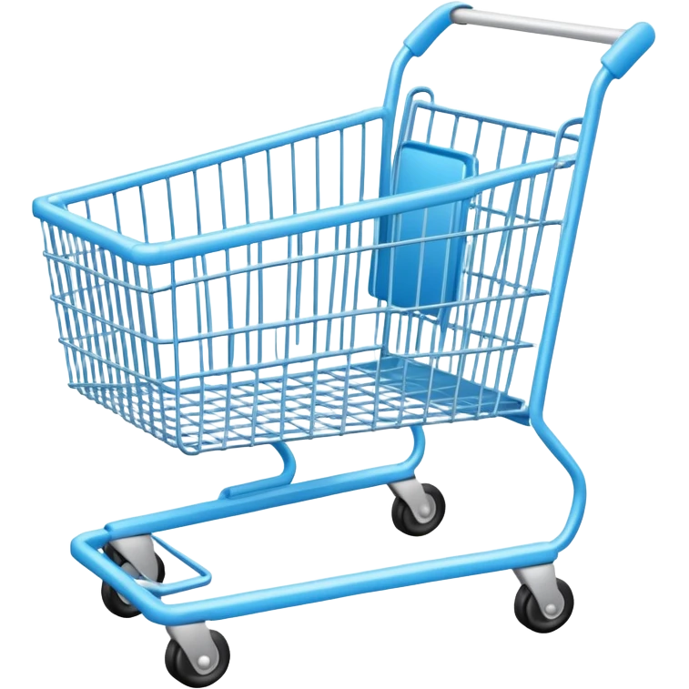 Light blue shopping emoji