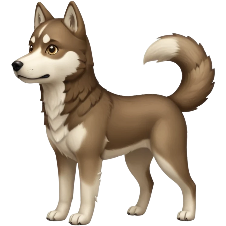 Labrador-Husky-Wolf-hybrid,  full body emoji