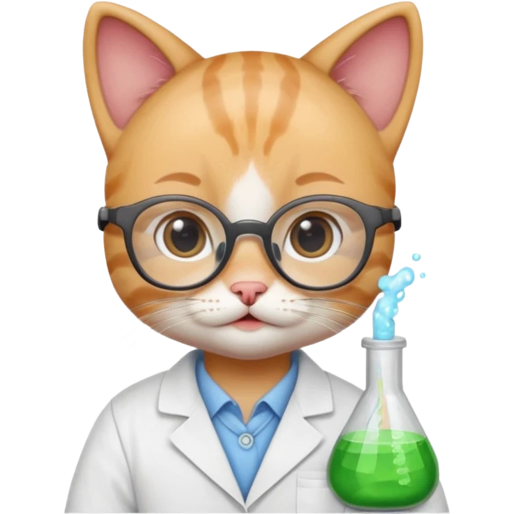 baby cat scientist emoji