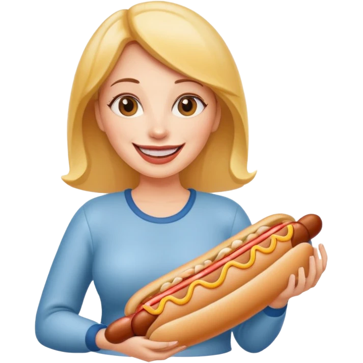 Big round boobs nude with hotdog  emoji