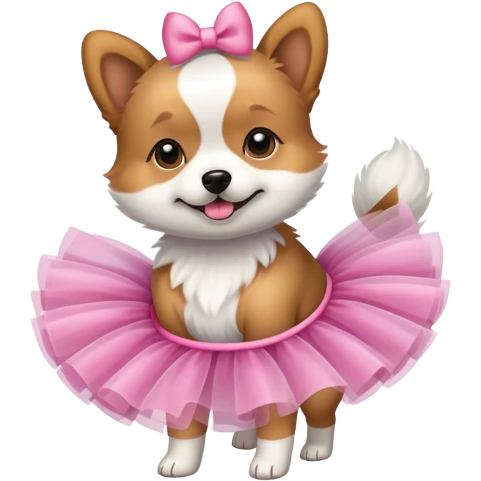 dog wearing a tutu emoji