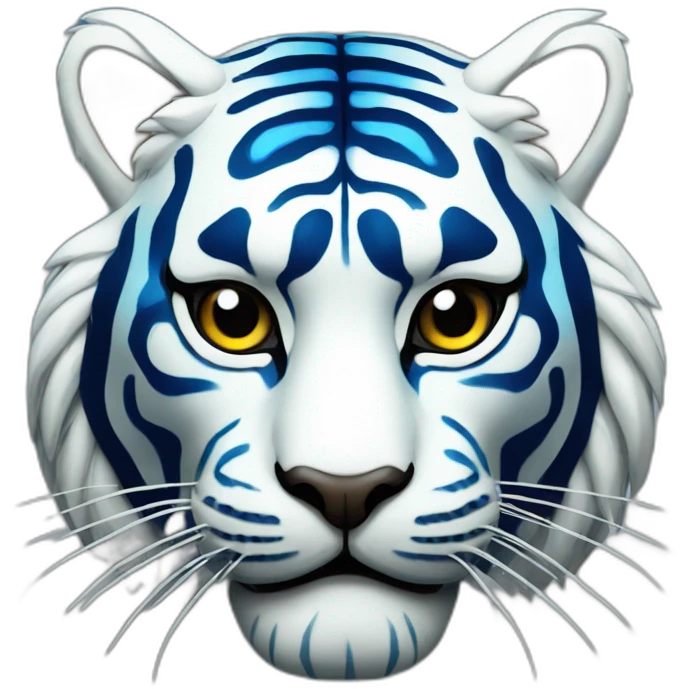 blue tiger Japanese mask emoji