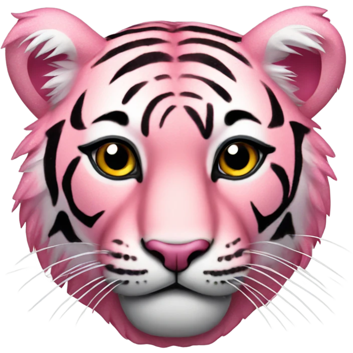 Pink tiger with glitter  emoji