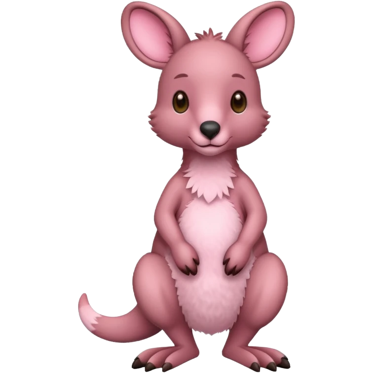 Pink kangaroo emoji