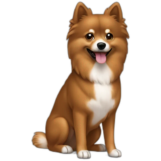 Spitz-brown dark emoji