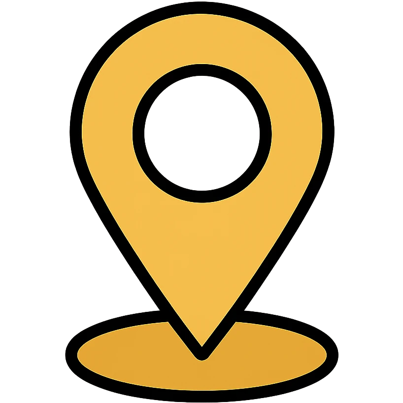 premium location icon, modern minimalism style, gold and black colors, luxury, status, concise and laconic style emoji