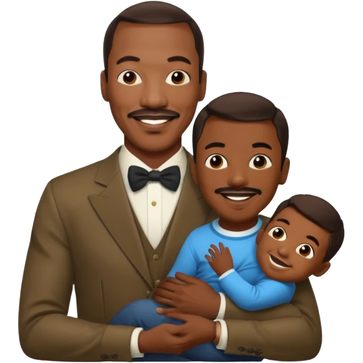 Eddie Murphy holding his Son emoji
