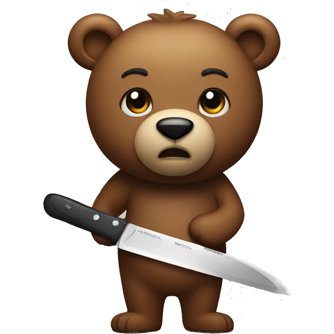 bear with knife  emoji