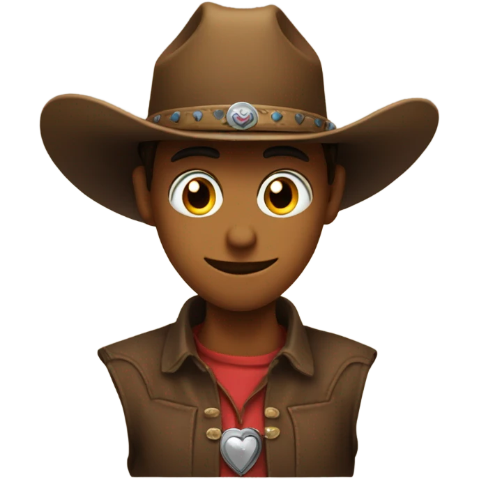 Heart eyes with a cowboy hat emoji
