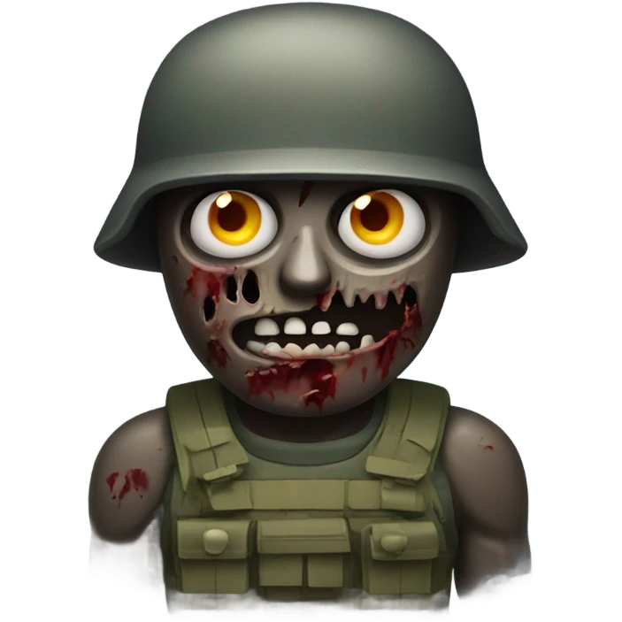 Zombie war soldier  emoji