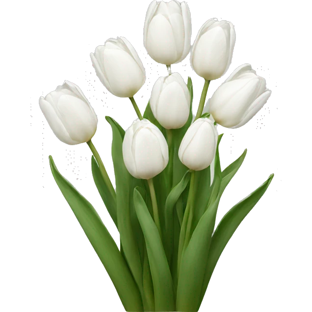 white tulips  emoji