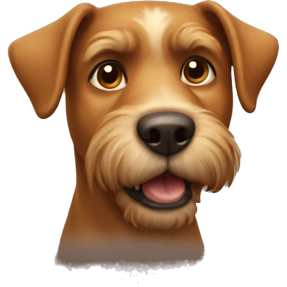 the dog is a brown terrier emoji