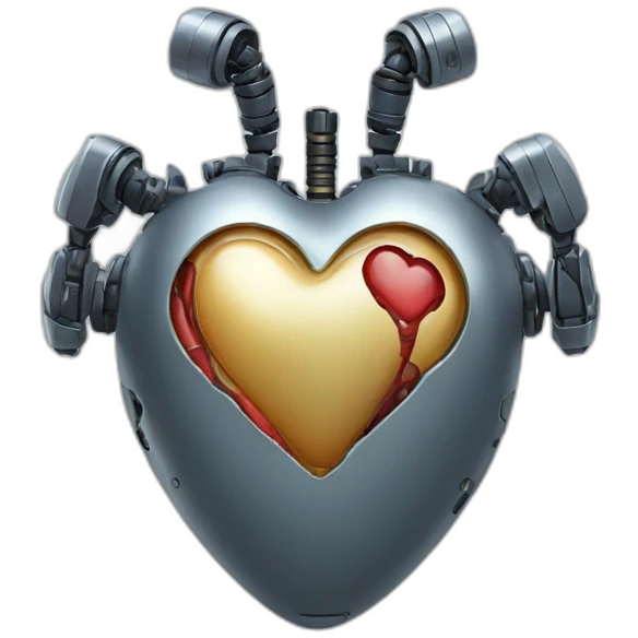 robot human heart emoji