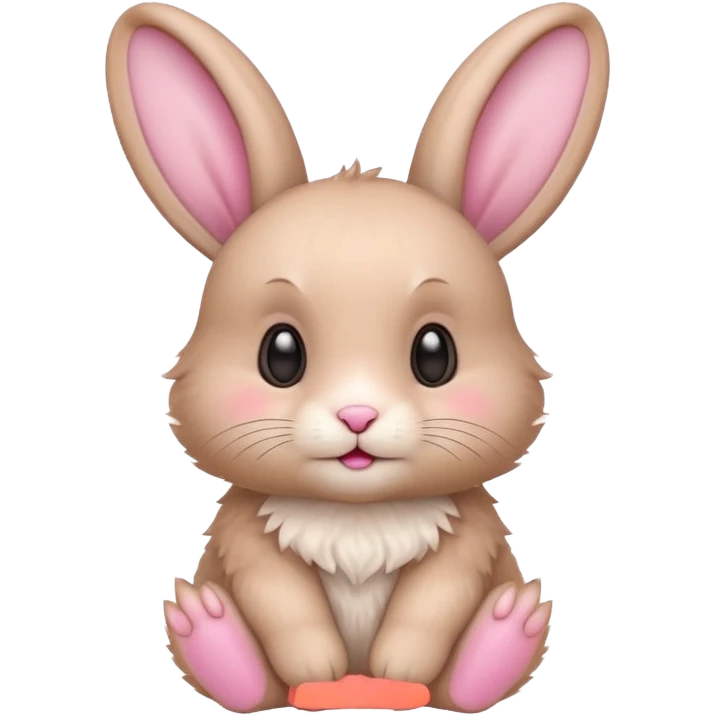 a beige baby rabbit emoji