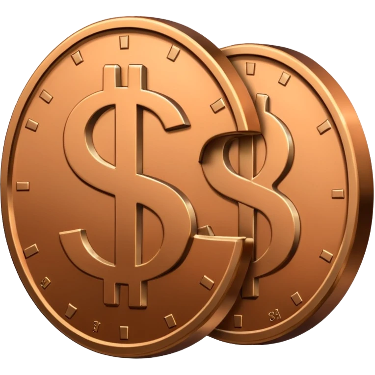 bronze silver, Dollar sign. emoji